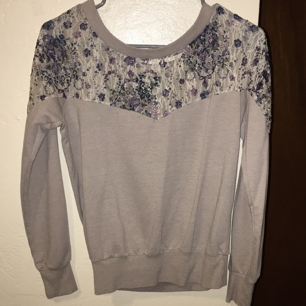 Lacy sweater top from wet seal